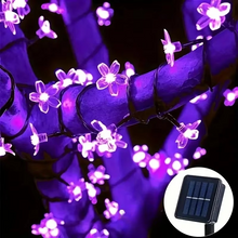 Load image into Gallery viewer, Solar Powered Sakura String Lights for Outdoor Decorative Lighting