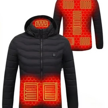 Load image into Gallery viewer, Men's Heated Winter Jacket with USB Electric Warming and Thick Padded Insulation