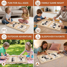 Load image into Gallery viewer, Catapult Chess Game with Wooden Board and Dual Launchers