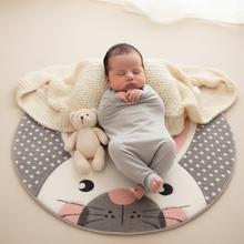 Load image into Gallery viewer, Soft Round Cartoon Baby Play Mat for Nursery and Living Room