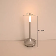Load image into Gallery viewer, Rechargeable Candle Table Lamp - Modern Dimmable Light for Bedroom & Camping