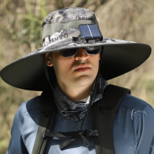 Load image into Gallery viewer, Ultimate Outdoor Sun Hat with Rechargeable LED and Wide Brim