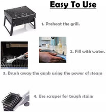 Load image into Gallery viewer, Barbecue Grill Outdoor Steam Cleaning Brush BBQ Cleaner Charcoal Scraper