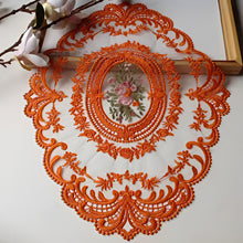 Load image into Gallery viewer, Elegant Embroidered Lace Round Tablecloth with Matching Napkins and Coasters for Dining and Events