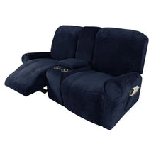 Load image into Gallery viewer, 2 Seat Recliner Cover with Cup Holders Soft Non Slip 12 Colors