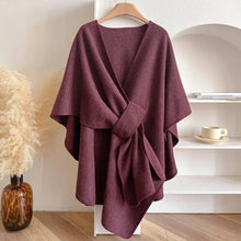 Load image into Gallery viewer, Luxurious Poncho Shawl Coat for Women