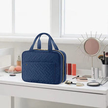 Load image into Gallery viewer, Travel Organizer for Cosmetics, Compact Water-Resistant Toiletry Bag with 4 Compartments and 360° Hook