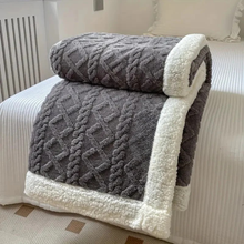 Load image into Gallery viewer, Snuggle Sherpa Blanket Reversible Brushed Fleece Throw