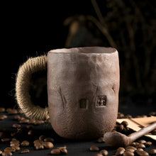 Load image into Gallery viewer, Handmade Thick Ceramic Coffee Mug with Lid and Spoon