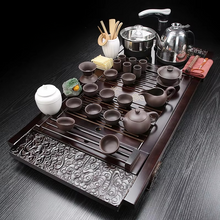 Load image into Gallery viewer, Premium Solid Wood Electric Tea Tray Set