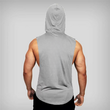 Load image into Gallery viewer, Men's Cotton Gym Hooded Tank Top