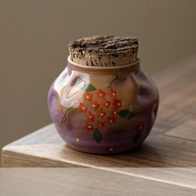 Load image into Gallery viewer, Hand Painted Wisteria Ceramic Tea Caddy