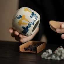 Load image into Gallery viewer, Small Hand Painted Ceramic Tea Caddy and Storage Jar
