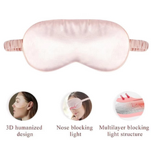 Load image into Gallery viewer, Premium Silk Feel Sleep Eye Mask for Complete Light Blocking and Relaxation