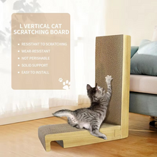 Load image into Gallery viewer, Durable L-Shaped Cat Scratching Post with Claw-Grinding Board