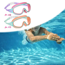 Load image into Gallery viewer, Swimming Goggles - No-Leak Panoramic View Swim Mask for Kids with Nose Clips & Earplugs