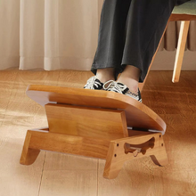 Load image into Gallery viewer, Wooden Under-Desk Footrest – Ergonomic Leg Support for Home & Office