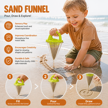 Load image into Gallery viewer, Sand Funnel Toy with Easy Grip Handle for Kids Drawing and Pattern Making