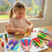 Load image into Gallery viewer, Kids Craft and Coloring Book with Princess Dress Templates