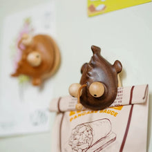 Load image into Gallery viewer, Anglerfish Snack Clip and Fridge Magnet Solid Walnut