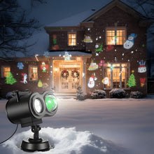 Load image into Gallery viewer, Outdoor Christmas Lights Projector with 16 Holiday Motifs