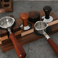 Load image into Gallery viewer, Espresso Tamping Station, Black Walnut Wood Stand