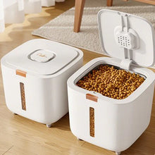 Load image into Gallery viewer, Cat Food Storage Container Airtight Barrel White