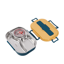 Load image into Gallery viewer, Insulated Stainless Steel Lunch Box with Snap Lock Seal and Divided Compartments