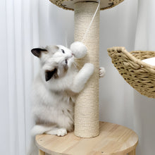 Load image into Gallery viewer, Three Level Plush Cat Tree with Sturdy Sisal Scratching Posts