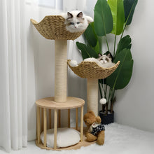 Load image into Gallery viewer, Three Level Plush Cat Tree with Sturdy Sisal Scratching Posts