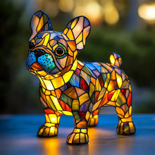Load image into Gallery viewer, Dog Lover Table Lamp, Tiffany Style Glass Ambient Light
