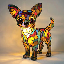 Load image into Gallery viewer, Dog Lover Table Lamp, Tiffany Style Glass Ambient Light