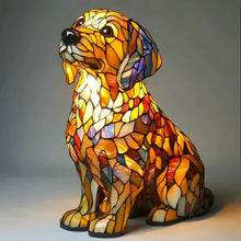 Load image into Gallery viewer, Dog Lover Table Lamp, Tiffany Style Glass Ambient Light
