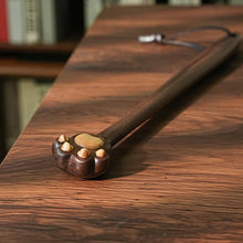 Load image into Gallery viewer, Cat Paw Back Scratcher Black Walnut Wood