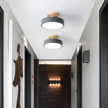 Load image into Gallery viewer, Modern Round LED Ceiling Light, Semi Flush Mount for Bedroom