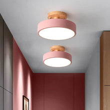 Load image into Gallery viewer, Modern Round LED Ceiling Light, Semi Flush Mount for Bedroom