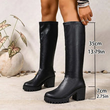 Load image into Gallery viewer, Chunky Heel Knee High Boots - Stella