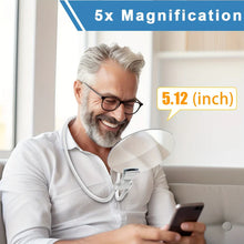 Load image into Gallery viewer, Hands-Free 5X Magnifying Glass, Ergonomic Design