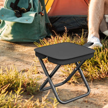 Load image into Gallery viewer, Portable Folding Camping Stool with Adjustable Zippers and Metal Frame