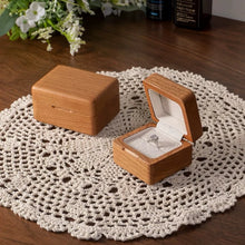 Load image into Gallery viewer, Natural Solid Wood Ring Box With Clear Window Lid