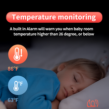 Load image into Gallery viewer, Advanced 3.5" Wireless Baby Monitor with Night Vision, Temperature Sensor, and Two-Way Audio
