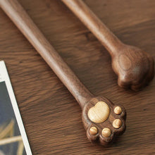 Load image into Gallery viewer, Cat Paw Back Scratcher Black Walnut Wood