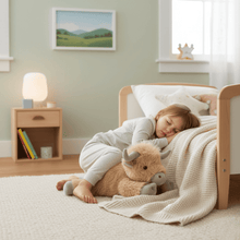 Load image into Gallery viewer, Fluffy Brown Highland Cow Plush Toy with Soft Plush Fabric and PP Cotton Filling for Kids and Adults