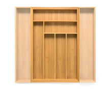 Load image into Gallery viewer, Adjustable Bamboo Drawer Organizer for Effortless Kitchen Storage