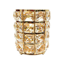 Load image into Gallery viewer, Makeup Brush Holder with Crystal Beads and Stainless Steel Frame, Gold or Silver