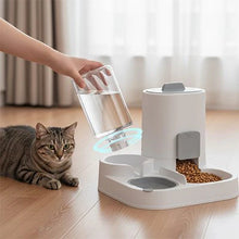 Load image into Gallery viewer, Cat Food Dispenser Automatic Gravity Feeder and Water Bowl