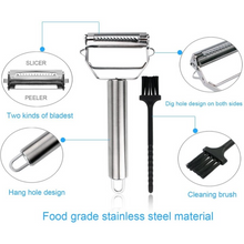 Load image into Gallery viewer, Ultra-sharp stainless steel multifunction vegetable peeler