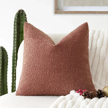Load image into Gallery viewer, Boucle Fabric Cushion Cover, Modern Square Decorative Pillow Case