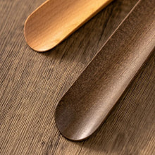 Load image into Gallery viewer, Ergonomic Walnut Magnetic Shoehorn with Wall Mount