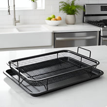 Load image into Gallery viewer, Non-stick Air Fryer Baking Sheet Set with Space Saving Rack